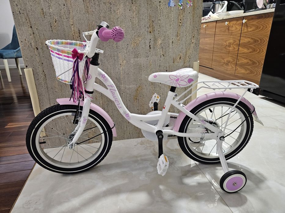 Nowy na gwarancji! Nieużywany Rower dla dziewczynki BMX Turbo Flowers