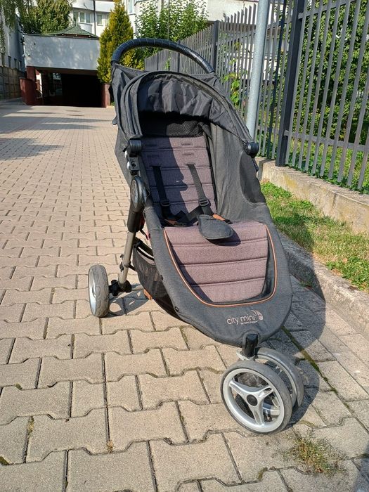 Wózek spacerówka Baby Jogger 3W City Mini, pałąk i pokrowiec na deszcz