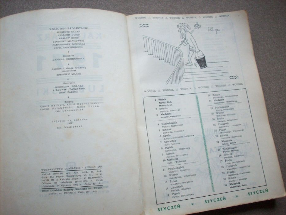 Kalendarz lubelski 1971.