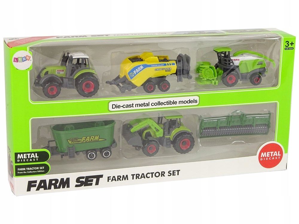 Zestaw 6 Pojazdów Rolniczych Traktor Kombajn