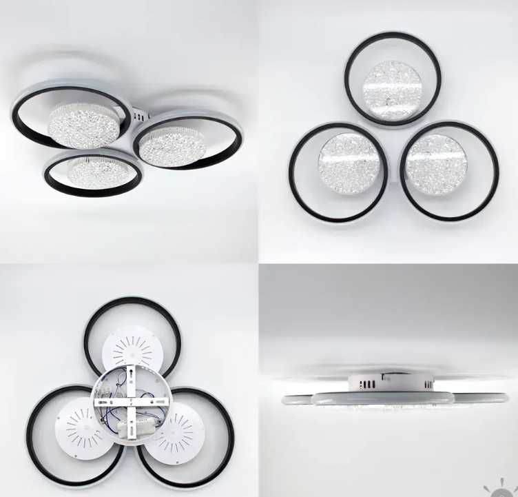 LED люстра з кристалами 110Ватт (БЕЗКОШТОВНА Доставка)