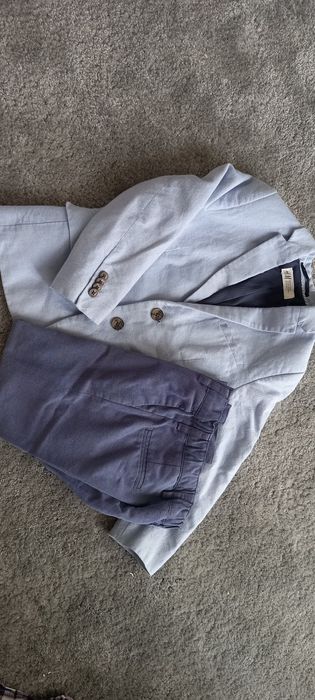 Elegancki komplet marynarka plus spodnie w kant