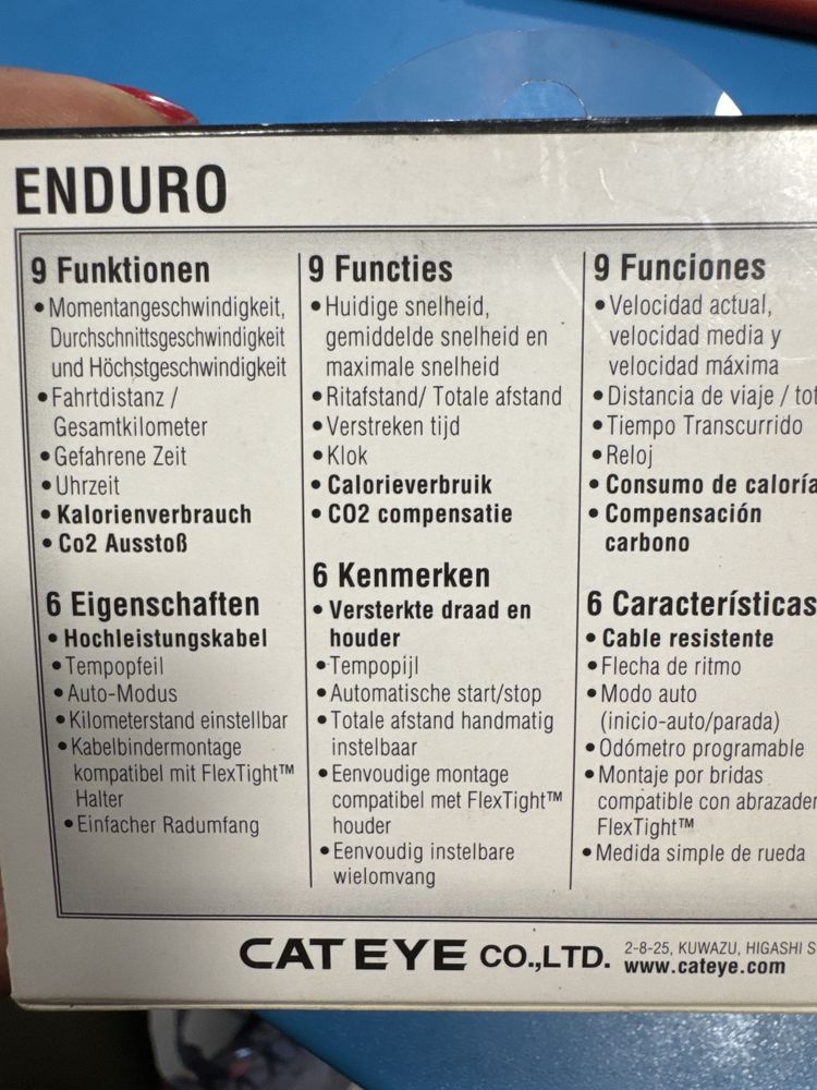 Licznik Cateye Enduro 9 funkcji
