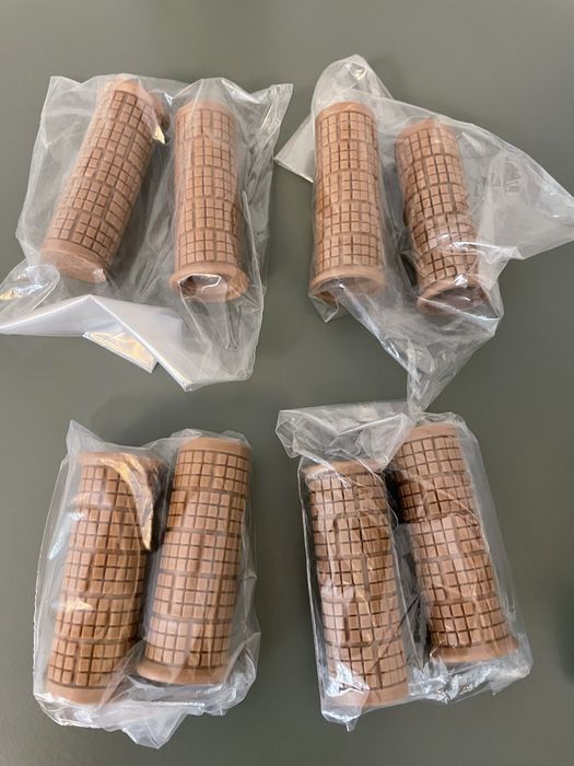 Punhos creme curtos Bicicleta