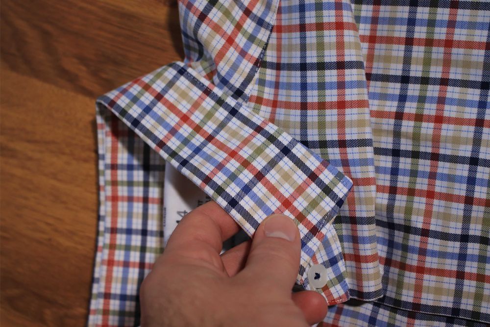 Koszula Olymp r. 44 luxor modern wielokolor dł rękaw w kratkę męska