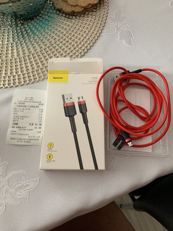 Nowy kabel Micro USB Baseus czerwony