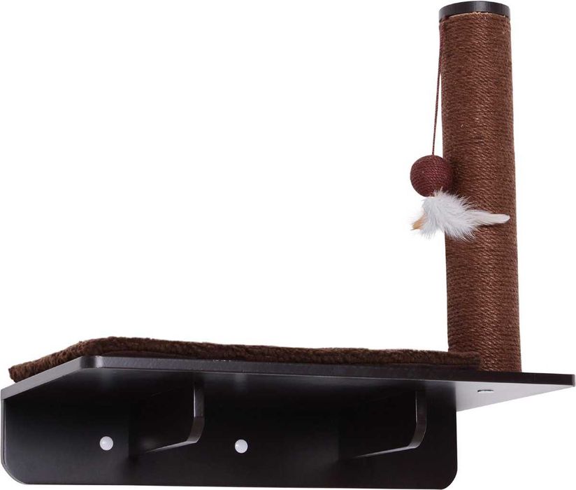 Drapak PawHut, tablica dla kota do montażu na ścianie, pluszowe