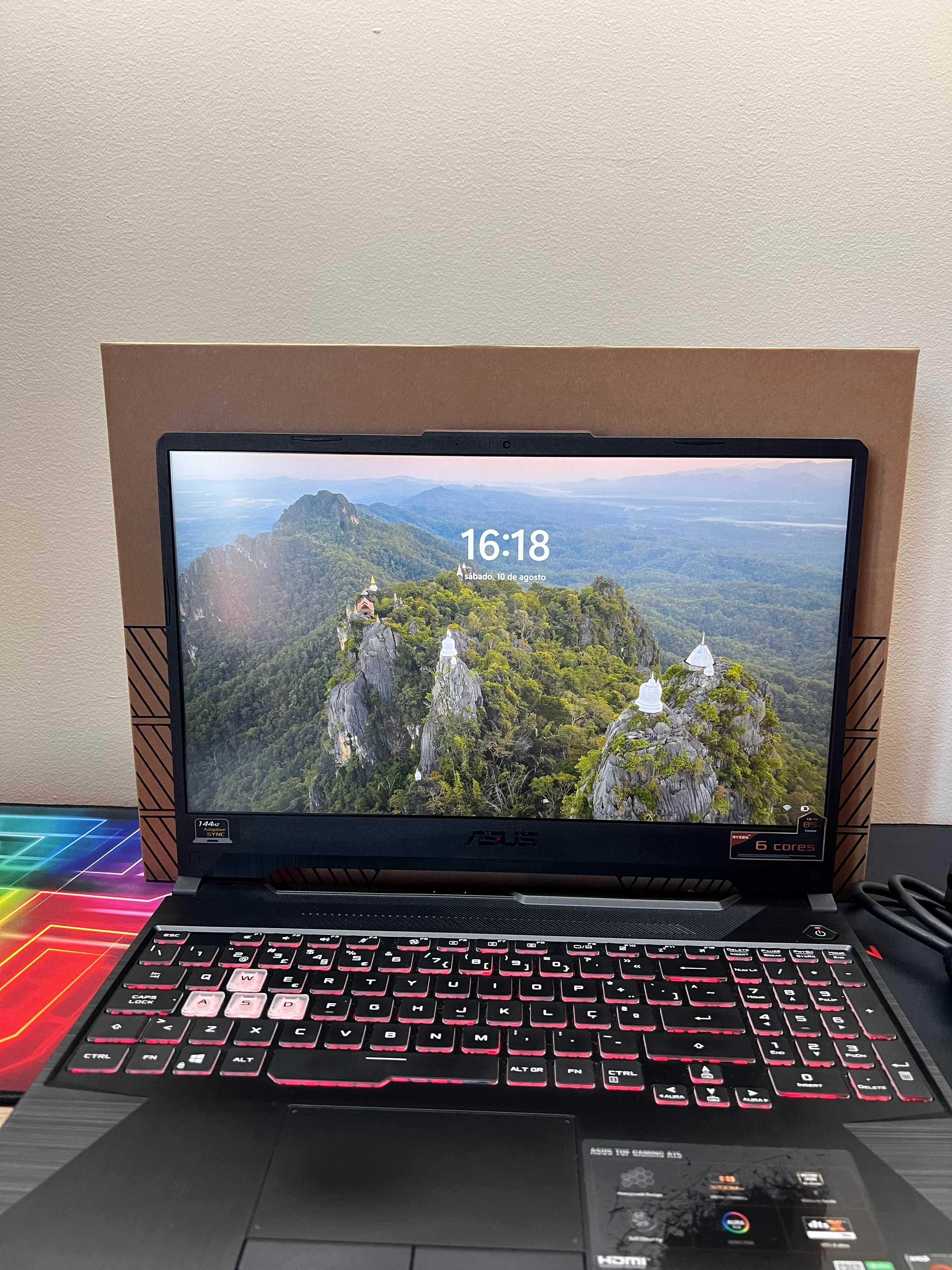 Portátil Gaming ASUS TUF A15 Ryzen 5 NVIDIA GTX RAM:16 GB/512 GB SSD