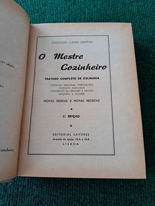 O Mestre Cozinheiro - Laura Santos - 3.° Edição