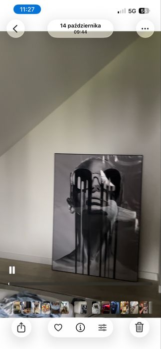 Autorski plakat nowoczesny w aluminiowej ramie 140x100 cm.