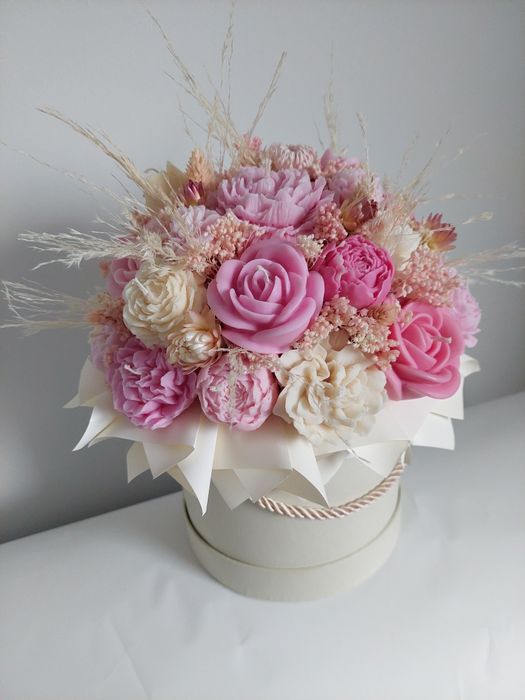 Flower Box kwiaty sojowe candle