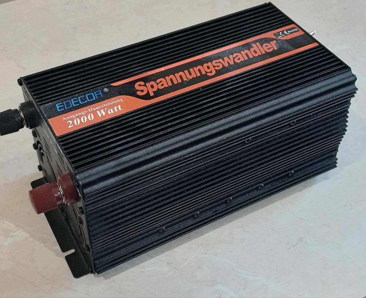 Перетворювач струму (інвертор) EDECOA® DPM20, 2000W, 12V