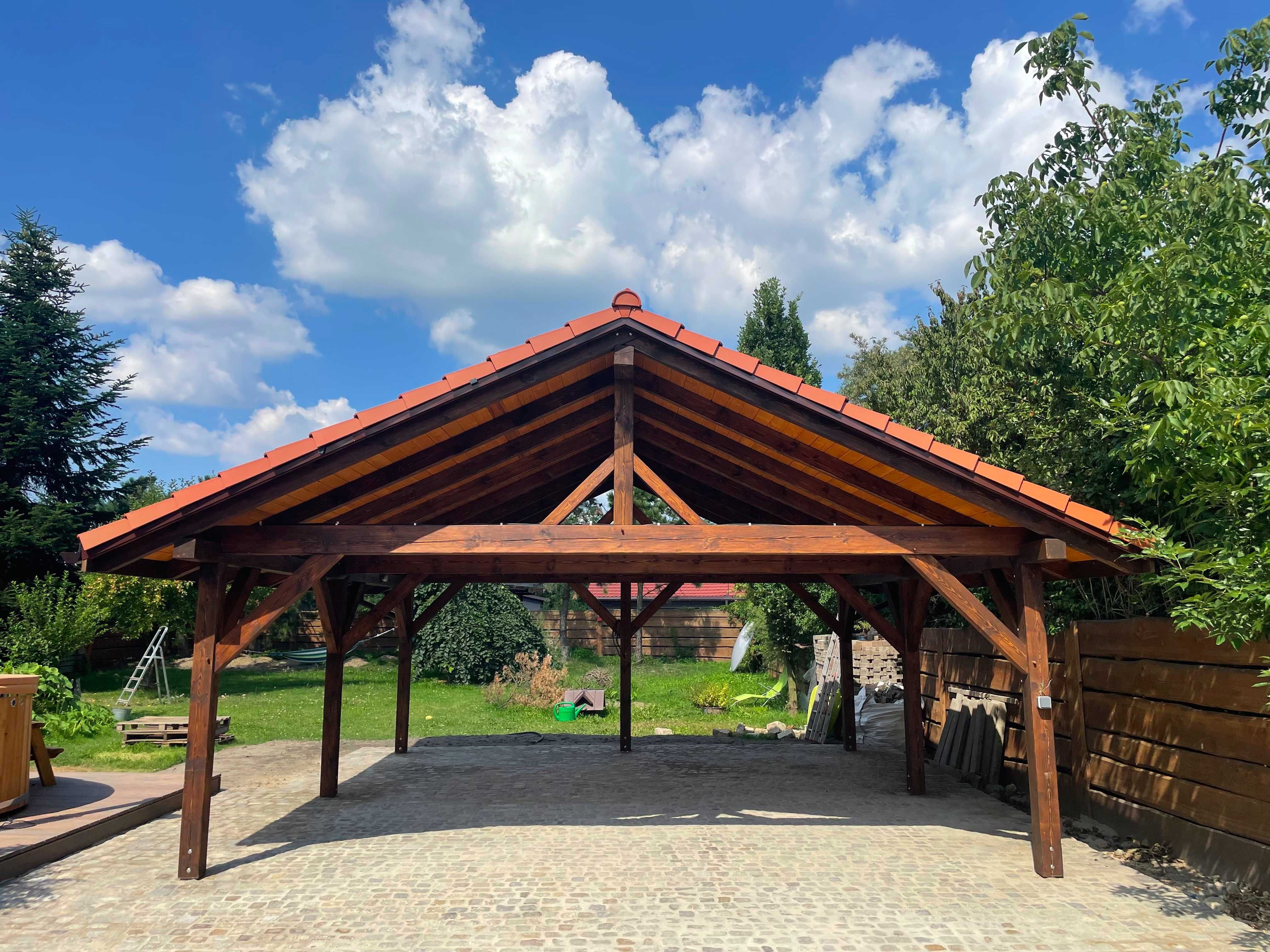 Carport Wiata garażowa na dwa samochody kompletna usługa