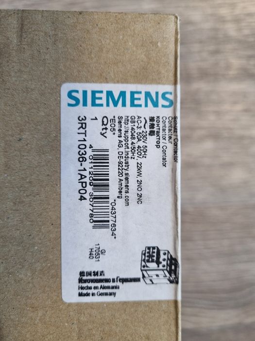 3RT1036-1AP04 Контактор 3RT1