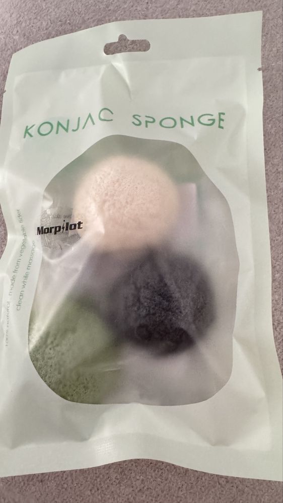 Gabki do demakijazu 3 sztuki Konjac