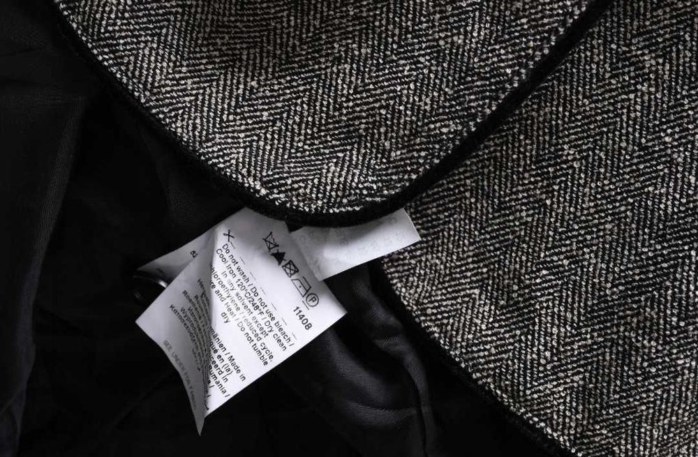 Gerry Weber brązowa marynarka damska w jodełkę żakiet 52% wełna 42 44