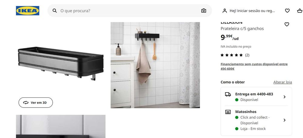 Estante suspensa IKEA LILLASJON - NOVA