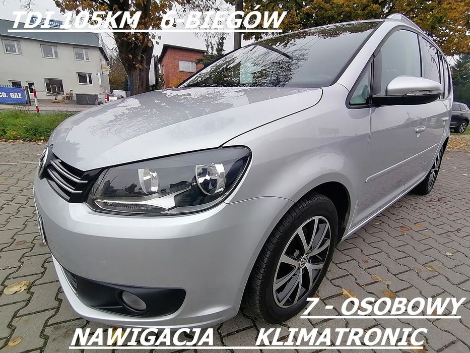 Volkswagen Touran TDI! 105KM! NAVI! klimatronic! 7-osób! 6biegów! Zadbany!