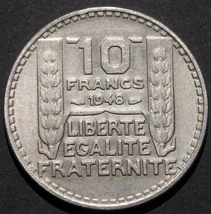 Francja 10 franków 1948 - stan 1/2