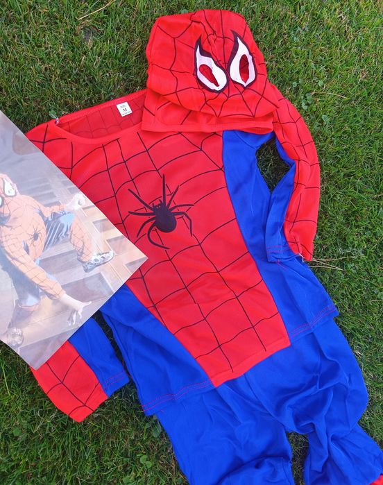 M 110-116 Spiderman przebranie na bal karnawał