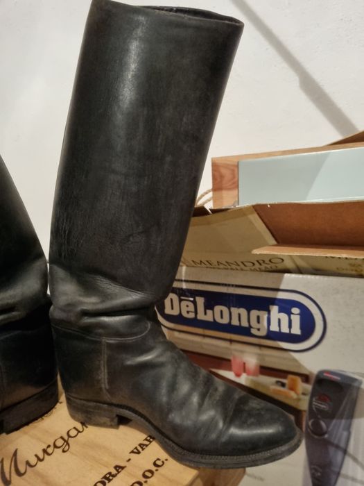 Botas de montar em cabedal