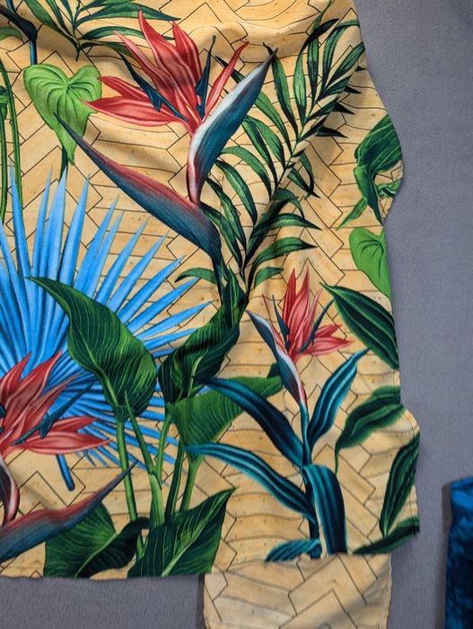 Мужская винтажная тропическая летняя накидка вискоза размер М