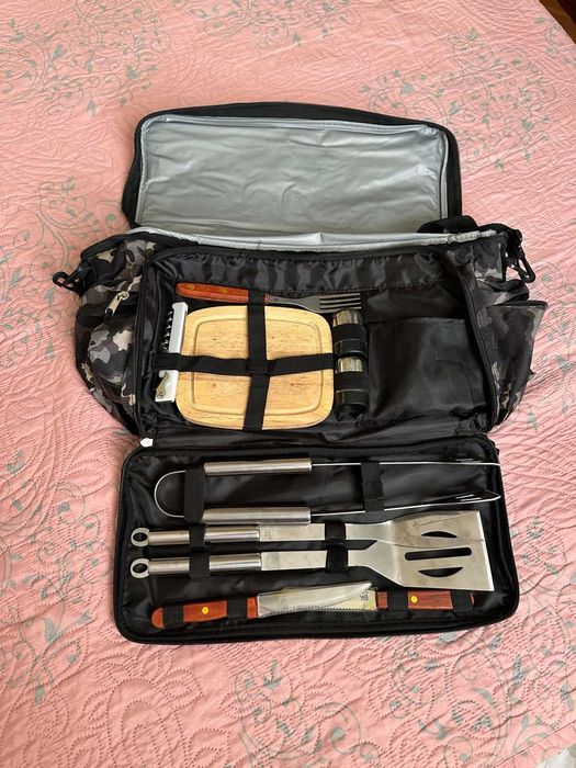 Сумка-холодильник з набором для пікніка "Скаут"