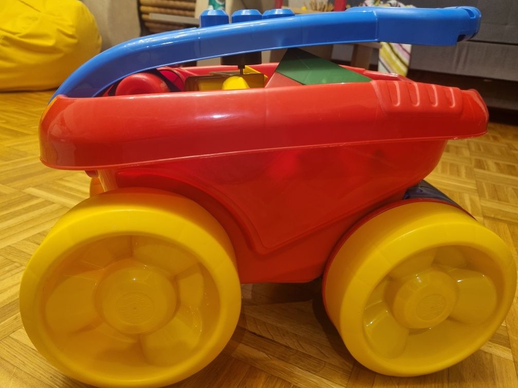 Fisher Price mega bloks wózek zbieracz klockow