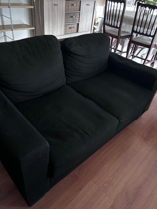 Sofá 2 lugares preto