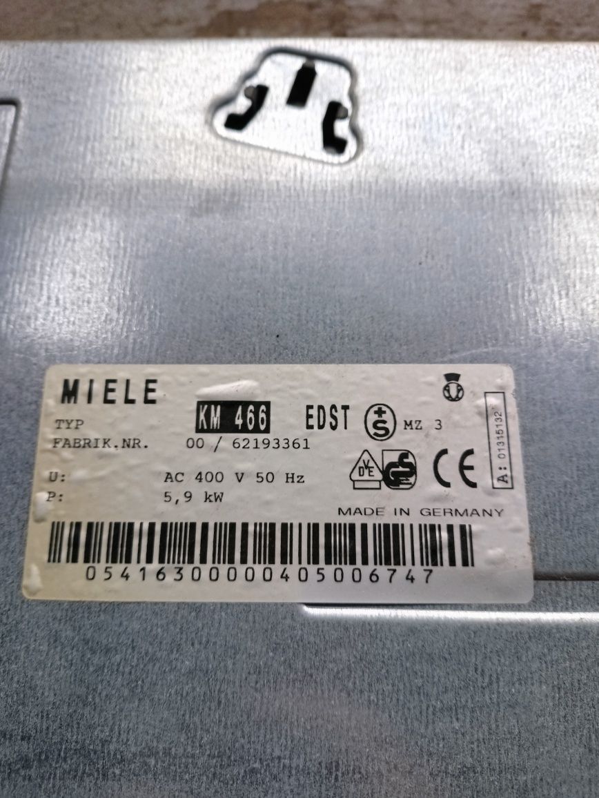 Варочная поверхность индуктивной плиты MIELE km466 400v 5.9 kw