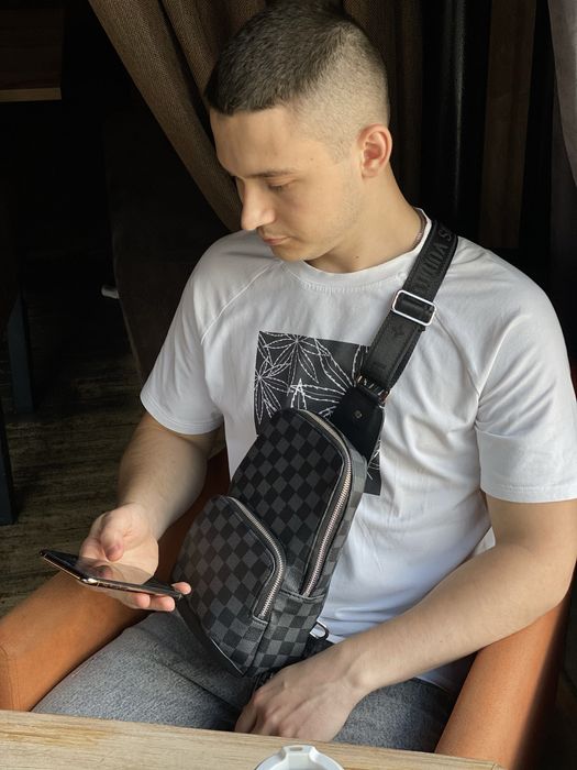 Мужская сумка Louis Vuitton чоловіча сумка слінг барсетка месенджер