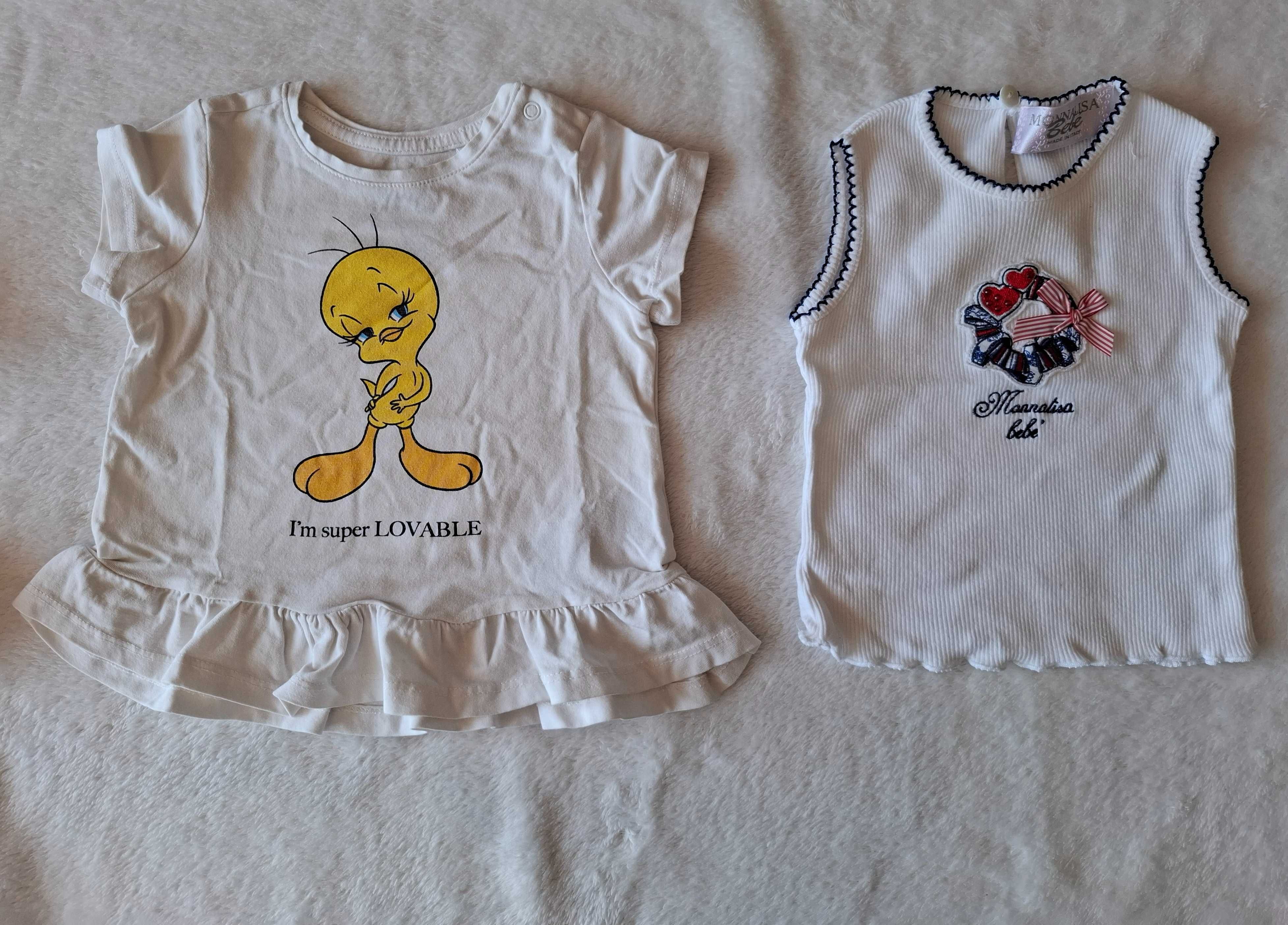 4 letnie bluzki na krótkim rękawem, roz. 68