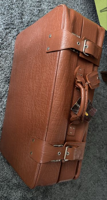 Walizka duza PRL brazowa