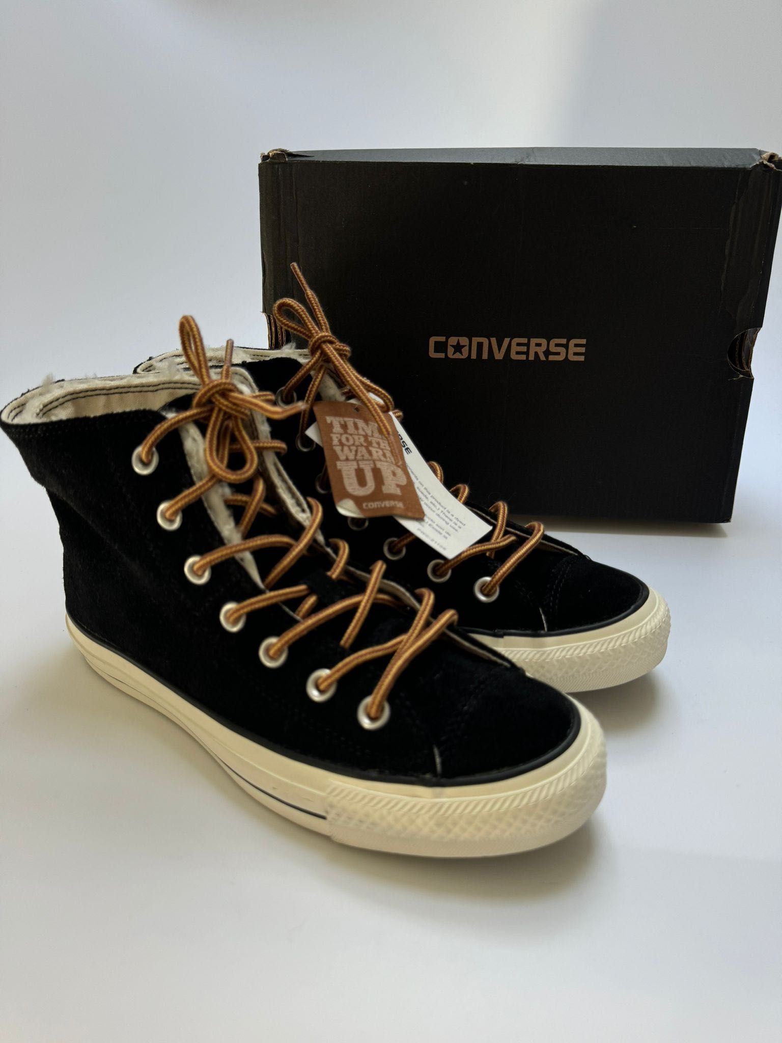 Nowe sneakersy damskie ocieplane CONVERSE czarne 37,5