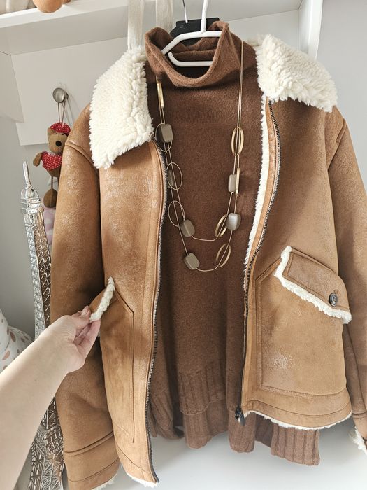 Kurtka pilotka z futerkiem rozm S uniseks