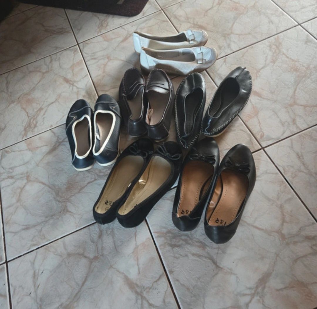 Baleriny ze skóry 6 par buty