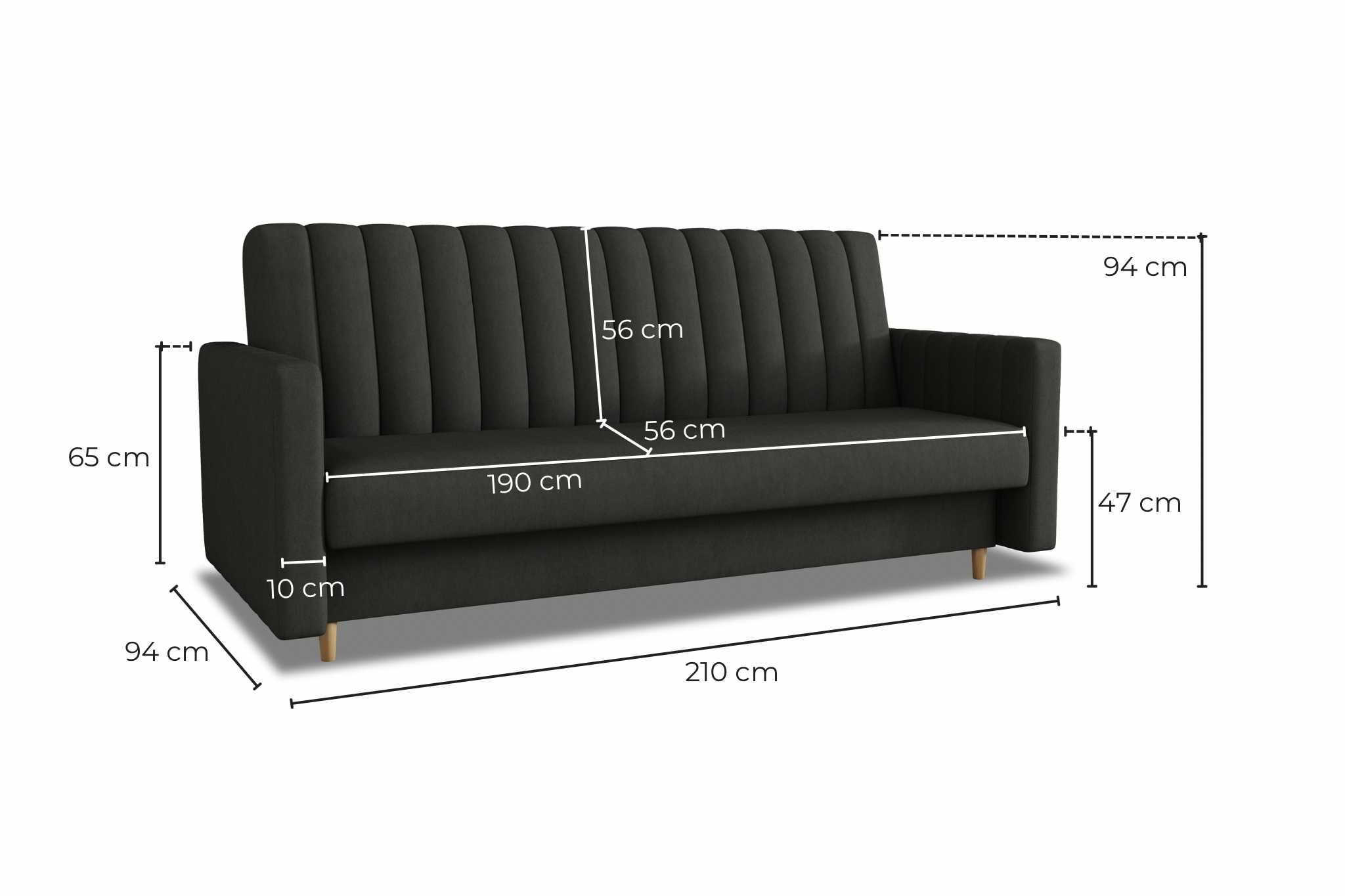 Wersalka Gabi z bokami, kanapa, sofa, łóżko. Funkcja spania! Pojemnik!