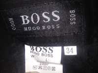 Spodnie czarne w prążki HUGO BOSS