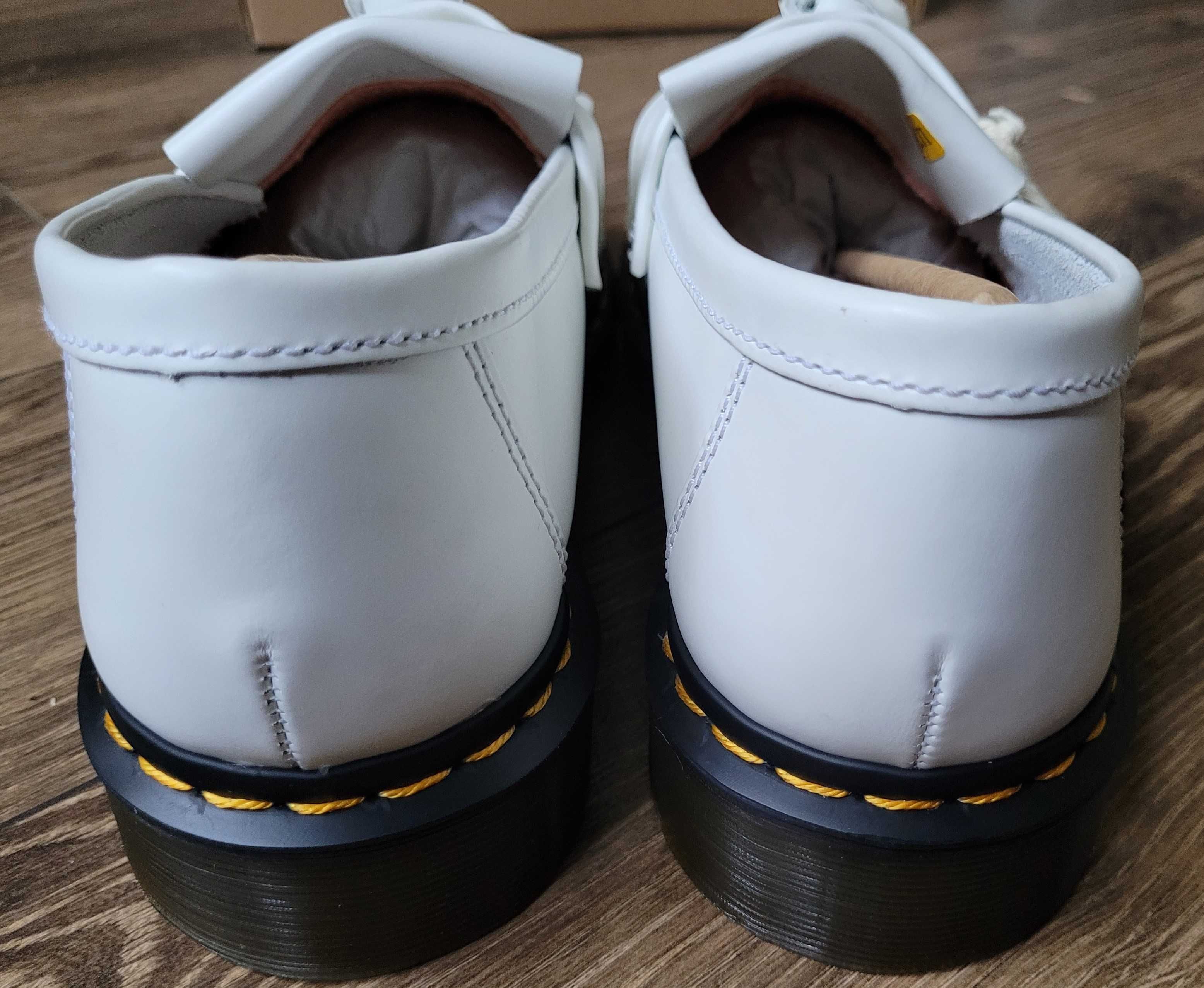 buty Dr. Martens Adrian EU 42 UK 8 białe skórzane White NOWE