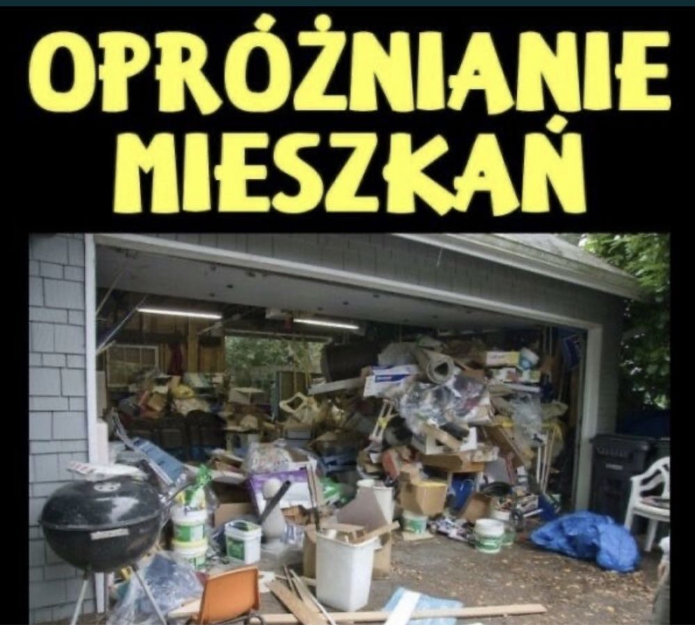 Opróżnianie mieszkań, piwnic, biur, garaży itp.