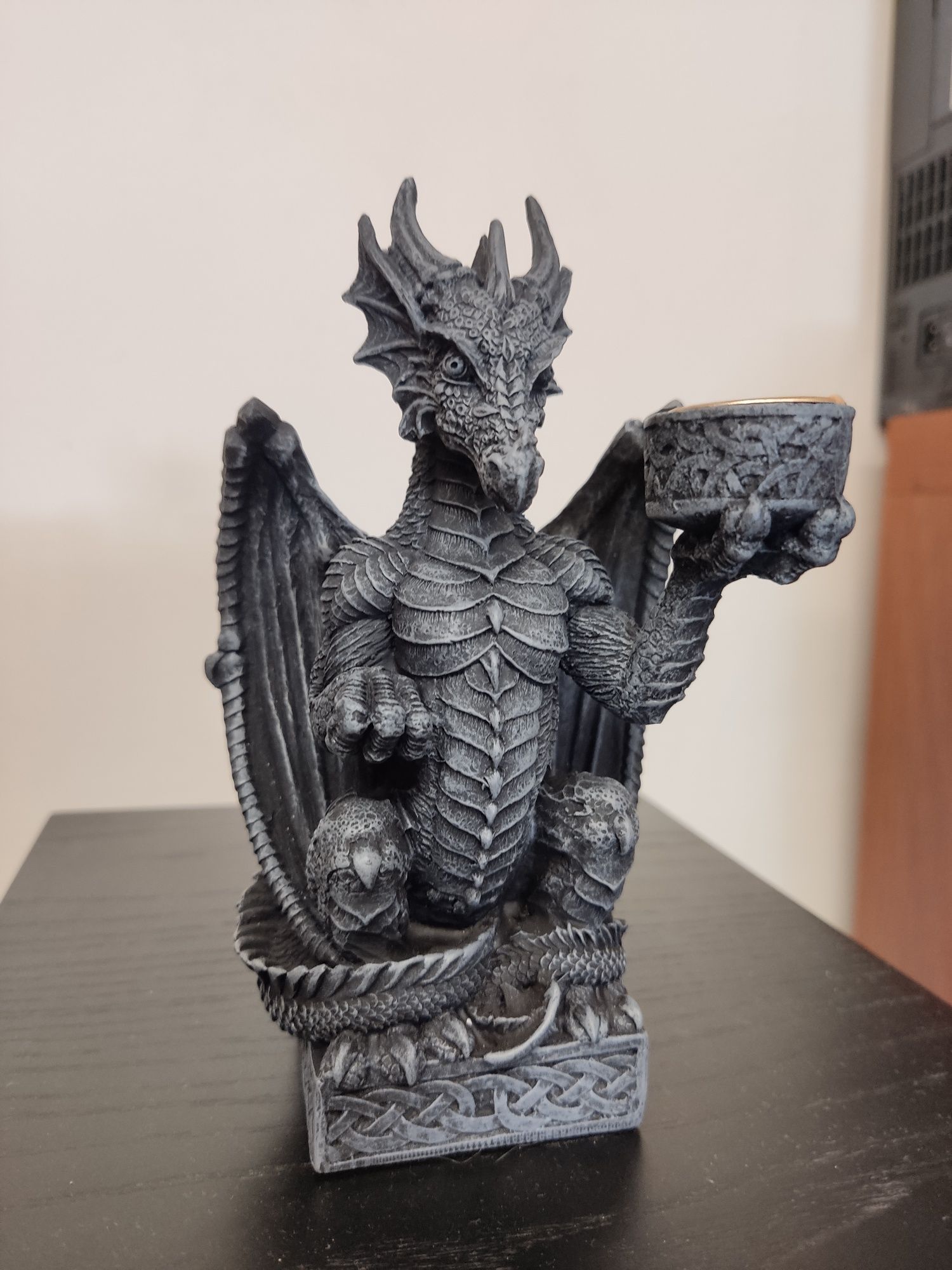 Figura Miniatura Dragão para pousar vela