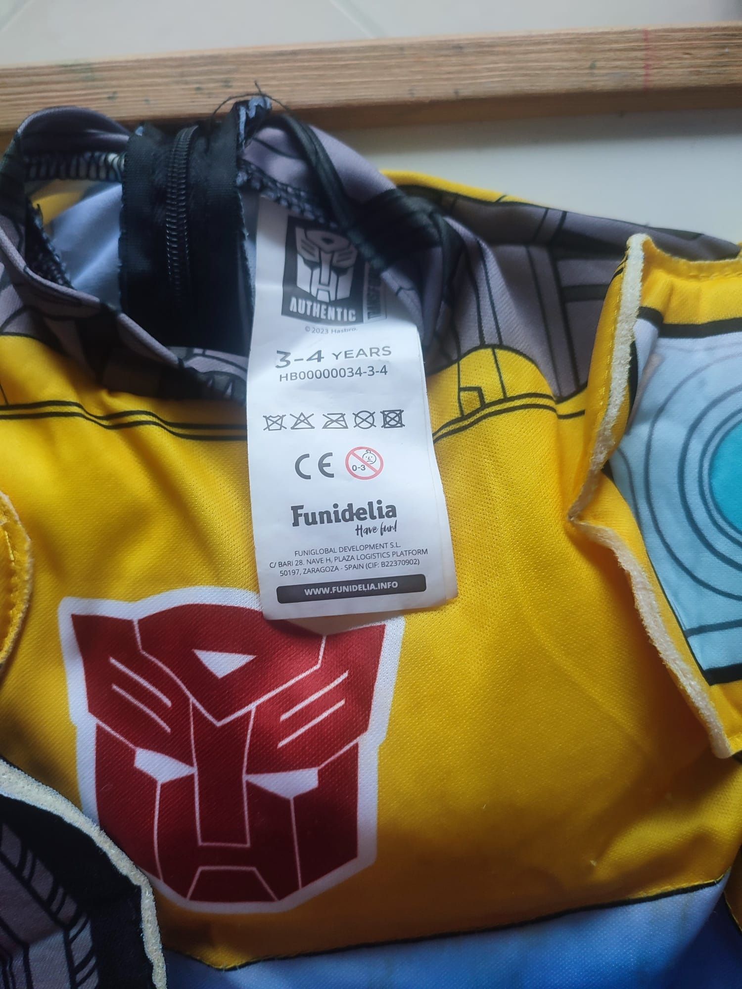 Fato de carnaval do Bumblebee