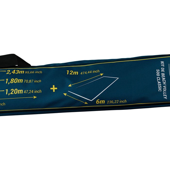 Rede e Postes Voleibol de Praia Lazer BV 500 (6 m) Azul (Conjunto)