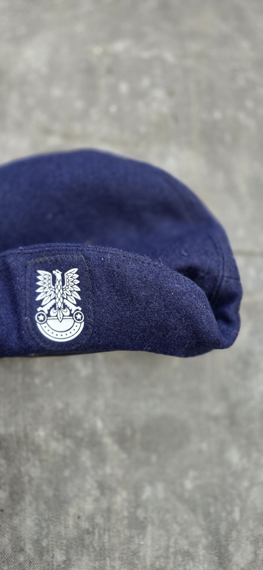 Beret granatowy orzeł bez korony prl lwp wojskowy mon