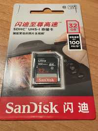 Cartão de memória Sandisk 32Gb 100 MB/s