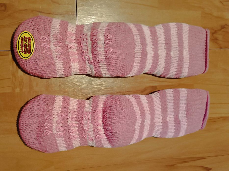 Śliczne nowe ocieplane skarpety REDTAC z antyposlizgiem 18 cm