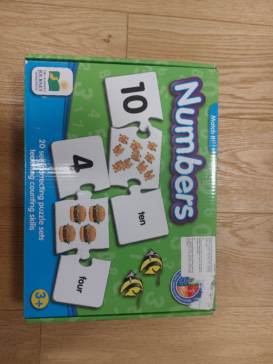Angielski Puzzle Numbers Match it! Do nauki liczenia, domanowanie, czy