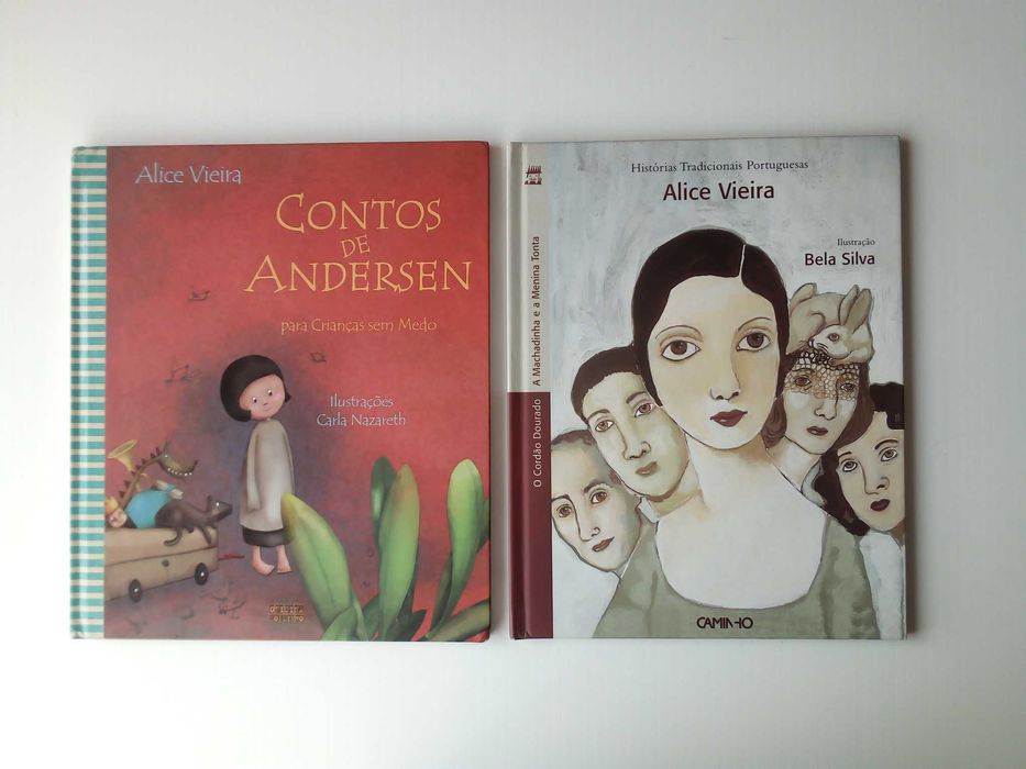 Livros "Contos de Andersen" e "Histórias Tradicionais Portuguesas"