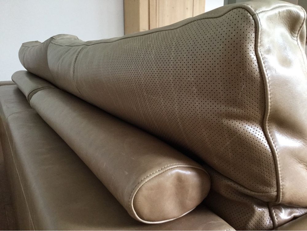 Skórzana Sofa Natuzzi, beżowa, Sofa 2.5,