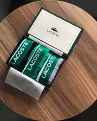 Чоловічий набір трусів lacoste 3 шт + подарункова коробка